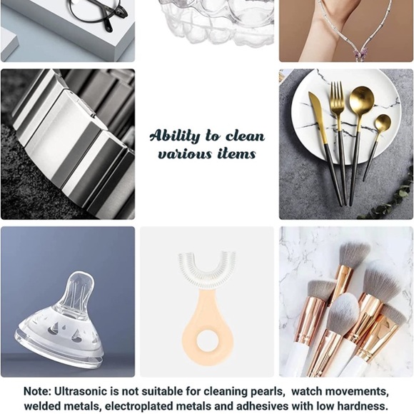 (1818) KRX Professional Ultrasonic Jewelry Cleaner Glass Ring Gold Silver Diamon - Picture 2 of 6